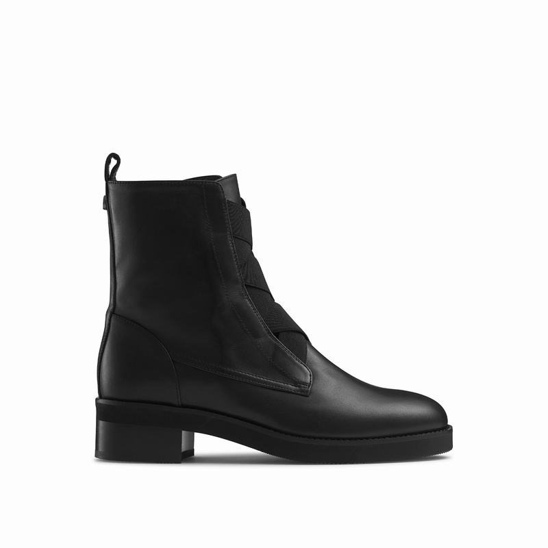 Russell & Bromley Anatomy Elastic Front Boots Womens Black [CKG9880JA]